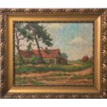wohl Zwart, Willem de (1867 - 1957), dörfliche Landschaft m. Häusern, Öl/Lw., re. u.