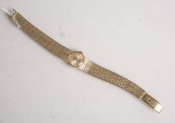 Damenarmbanduhr von "Priosa" 585 GG (wohl 1950/60er Jahre), Handaufzug, Incabloc,goldfarbenes