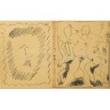 Picasso, Pablo (1881 - 1973), "Visage et Bacchanale. Mourlot Cover III" / Gesicht u.Bacchanal (