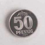 50 Pfennig-Münze (DDR, 1984), Münzprägestätte: A. PP, selten.