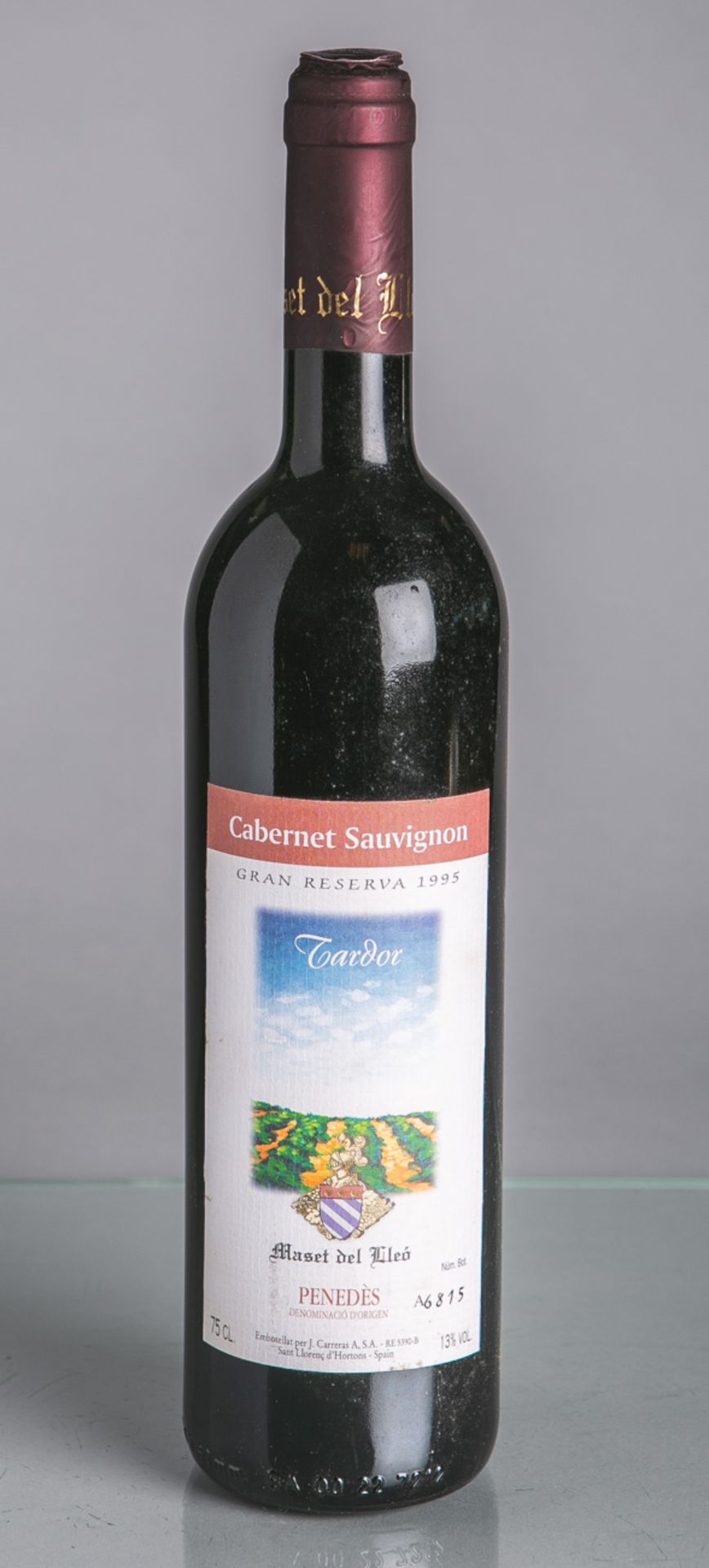 3 Flaschen von Tartor, Cabernet Sauvignon, Maset del Cleo, Gran Reserva (1995), Rotwein,je 0,75 L.