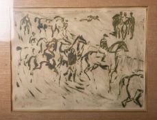 Reppert-Bismarck, Jack von (1903 - 1971), Reiter und Pferde, Aquarell/Papier, li. u. sign.u. dat. (