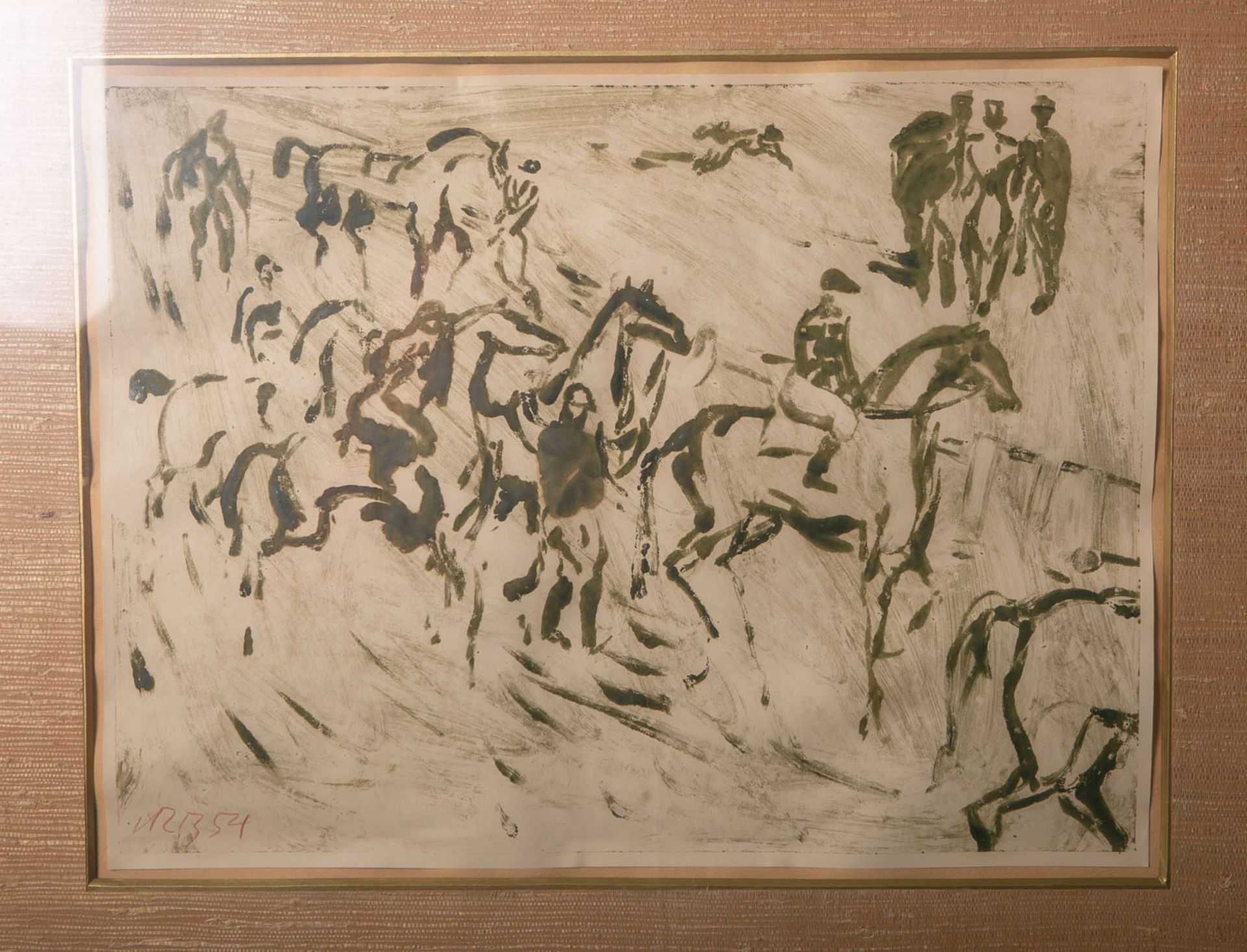 Reppert-Bismarck, Jack von (1903 - 1971), Reiter und Pferde, Aquarell/Papier, li. u. sign.u. dat. (