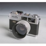 Minolta-Fotokamera "Hi-Matic E" (Japan), Gehäuse-Nr. 794619, Electro Control, ObjektivMinolta,