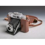 Agfa-Fotokamera "Isolette-L" (Baujahr 1957, Deutschland), Klappkamera, Objektiv Agfa ColorApotar,