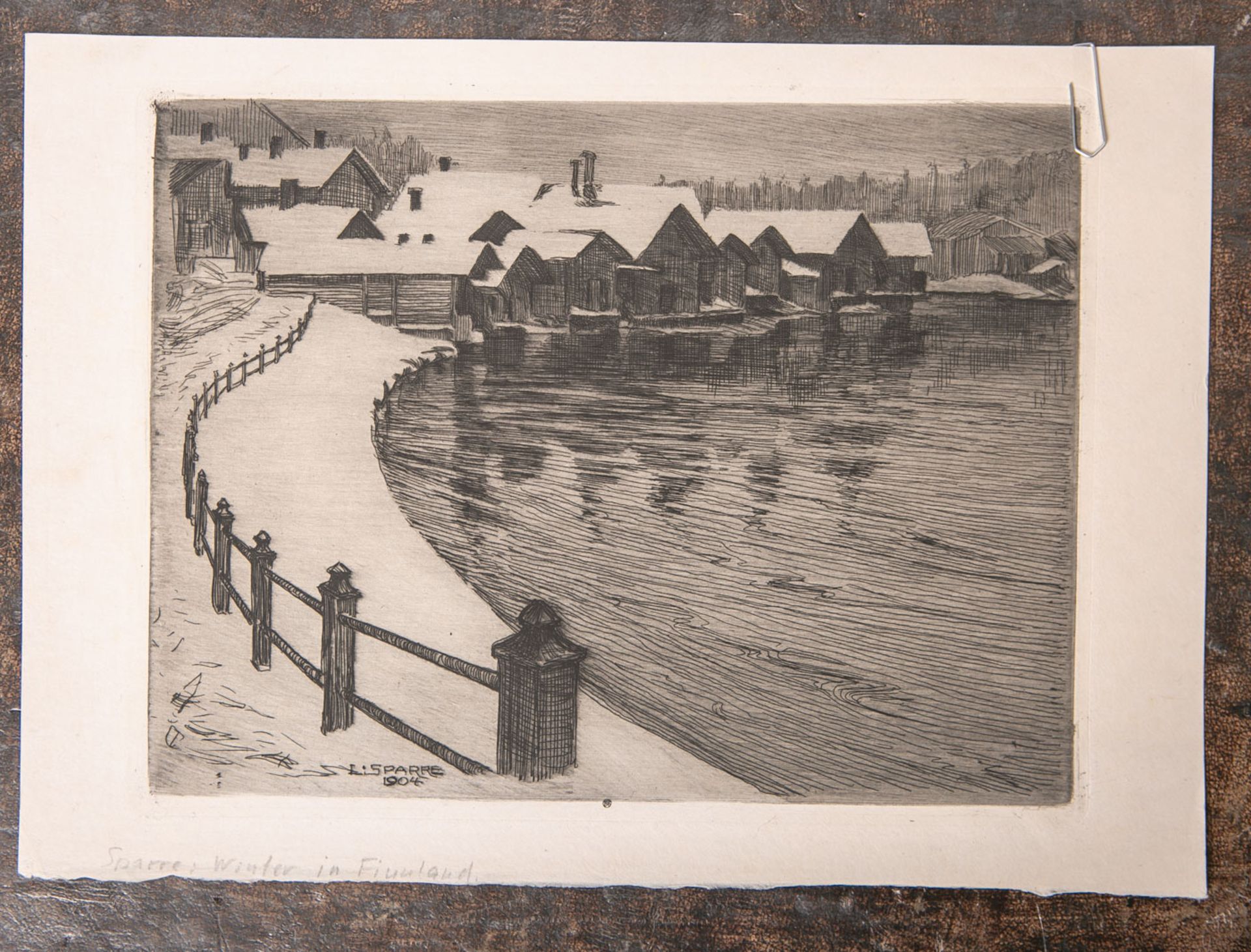 Sparre, Louis (1863 - 1964), "Winter in Finnland" / Zimowa Wioska, li. u. in der Plattesign. u. dat.