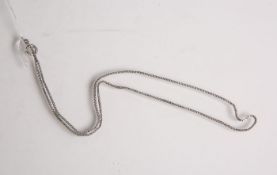 Feine Kette 925 Silber, gestempelt: Feingehalt / FBM, L. (im geschl. Zustand) ca. 20,5 cm,Gewicht