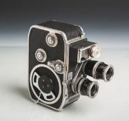 Filmkamera "Bolex B8L" von Bolex Paillard (Schweiz, Baujahr 1958 - 1961),Objektivrevolver, 1x YVAR