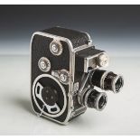 Filmkamera "Bolex B8L" von Bolex Paillard (Schweiz, Baujahr 1958 - 1961),Objektivrevolver, 1x YVAR