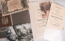 Nachlass von Hans Wiedemann (2.WK), bestehend aus: Urkunde "Spende zur Sammlung fürWinterschlacht