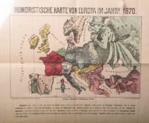 Humoristische Karte von Europa im Jahre 1870, Schnellpressdruck von Georg Schreyer u. Co.Berlin,