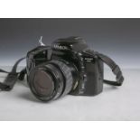 Minolta-Fotokamera "Dynax 5xi" (Japan), Gehäuse-Nr. 17222498, Objektiv Minolta, Nr.16311260, AF