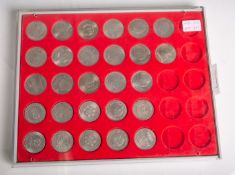 Konvolut von DM-Münzen (DDR, 1971-1990), insg. 27 Stück, bestehend aus: 17x 20 DM u. 10x10 DM,