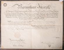 Urkunde von Maximilian Joseph (19. Jahrhundert), Unterleutnants Patent vom 30. Dezember1803,