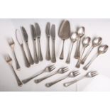 Diverse Besteckteile 925 Sterling Silber (Herstellerpunze Robbe u. Berking, Halbmond u.Krone/