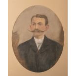 Wohl Lambert, G. (19./20. Jahrhundert), Portrait eines Herren, Pastellfarben/Papier, ovaleForm,