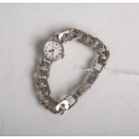 Damenarmbanduhr "Kienzle Boutique-17 Jewels" 835 Silber, schwarze römische Ziffern aufweißem