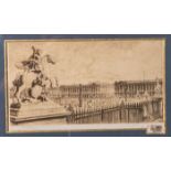 Unbekannter Künstler (wohl 18./19. Jahrhundert), Place de la Concorde (plus kl.Darstellung einer