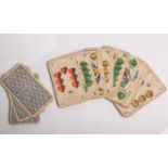 Altes Kartenspiel (wohl 19. Jahrhundert), 31 Karten. Gebrauchsspuren, auf Vollständigkeitnicht