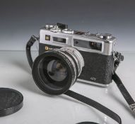 Yashica-Fotokamera "Electro 35-GS" (Japan), Gehäuse-Nr. 10950458, Objektiv YashicaColor-Yashinon