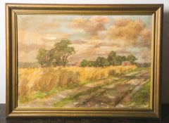 Krummacher, Karl (Elberfeld 1867-1955 Worpswede), Sommerliche Landschaft bei Worpswede,Aquarell