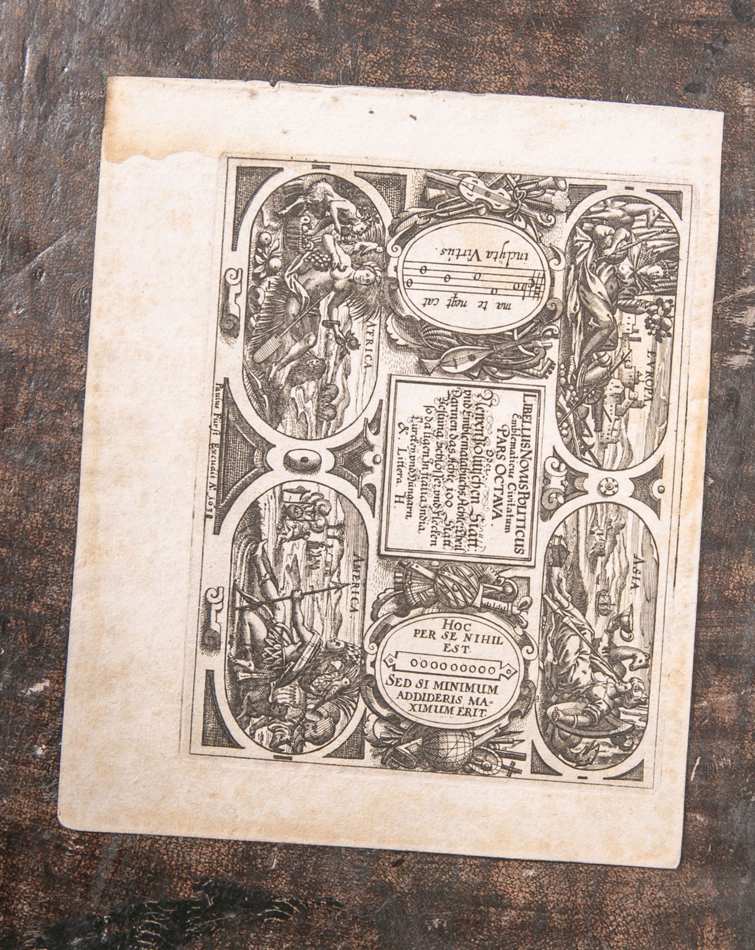 Fürst, Paul (1605 - 1666), "Libellus Novus Politicus - Pars Octava", Radierung, bez. u.dat. 1638,