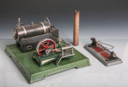 Alte Dampfmaschine von Fleischmann, gestempelt: Hersteller / 17/6. Bespielt. (14258)