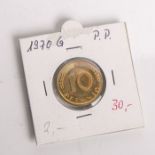 10 Pfennige-Münze (BRD, 1970), eingeschweißt. PP.