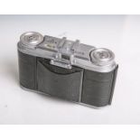 Voigtländer-Fotokamera "VITO II" (Baujahr 1950-54), Objektiv Color Skopar, 1:3,5/50 mm.
