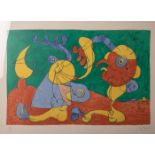 Miró, Joan (Barcelona 1893-1983 Palma), rs. bez. "UBU ROI Planches-VII. Les Nobles à latrappe",