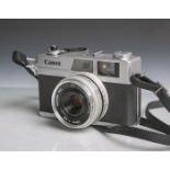 Canon-Fotokamera "Canonet 28" (Taiwan), Gehäuse-Nr. C55210, Objektiv Canon Lens, 1:2,8/40.
