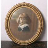 Luberts, L. (wohl 19. Jahrhundert), Mädchenportrait, Pastellmalerei, re. u. sign., ca. 44x 37 cm,