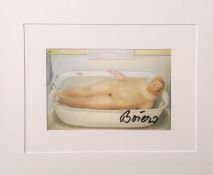 Botero, Fernando (geb. 1932), "Hommage an Bonnard", 1975, Farboffsetdruck, re. u.handsign., ca. 9,