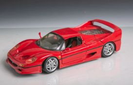 Mattel-Modellauto "Ferrari F50" (1998), 1:18, Hot-Wheels, in Rot.