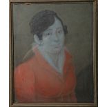 Unbekannter Künstler (wohl 19. Jahrhundert), Portrait einer jungen Dame, Pastell/Lw., re.