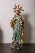 Holzfigur der Maria / Immaculata (20. Jahrhundert), Darstellung von Maria m. Sternnimbus,