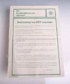 Informationsblatt "Grenzenverlauf zur DDR beachten" / Der Bundesgrenzschutz informiert