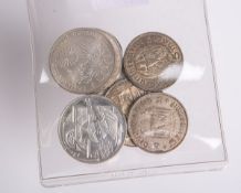 Acht verschiedene Silbermünzen, bestehend aus: 1x Olympia, 10 DM (1972), 1x Olympia, 10 DM