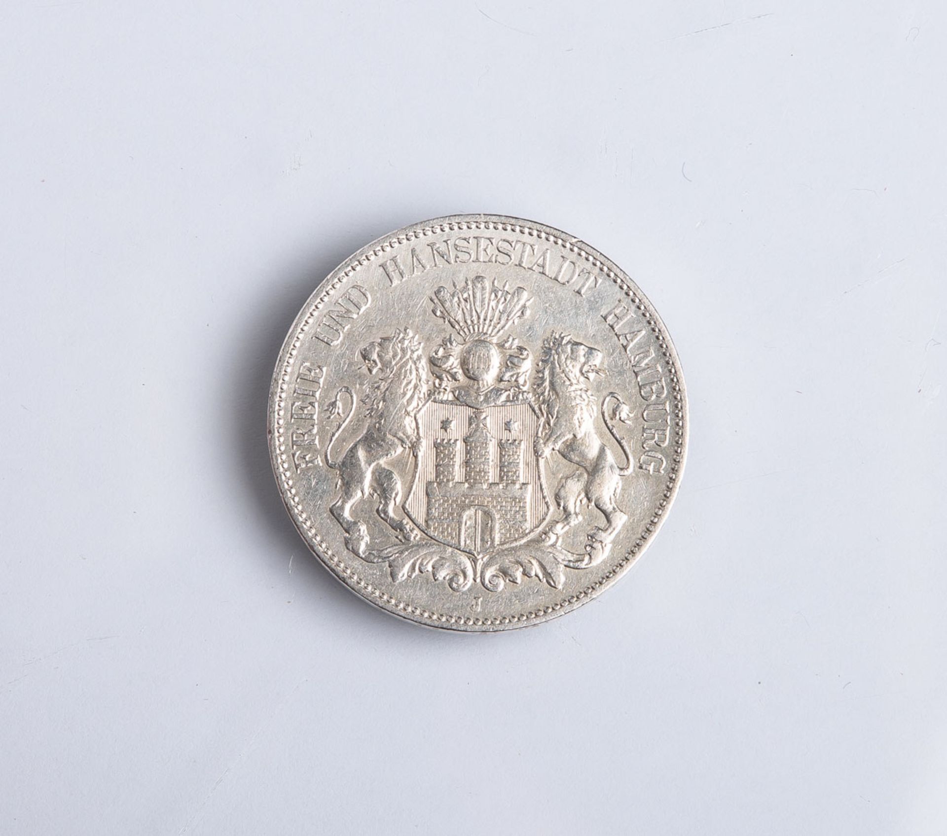 5 Mark-Münze "Freie u. Hansestadt Hamburg" (Deutsches Reich, 1903), Silber,