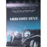 Ausstellungsplakat "Musee de l'Automobiliste", Avril-Mai 1986, "Mercedes-Benz", ca. 61 x
