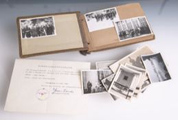 Konvolut von Photoalbum und Dienstreiseausweis (Drittes Reich/II. WK), Kommandantur