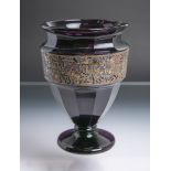 Art Déco-Vase aus Glas (Moser, Carlsbad, Unterbodenritzsignatur bez. "Made in
