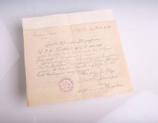 Erlaubnisschein zum Fotografieren vom 21.9.1917 (1. WK), Leutnant J.R. Fröhlich, 8/Inf.
