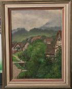 Franke, Hanny (Koblenz 1890-1973 Frankfurt am Main), "Rhön" (1939), Öl auf Holzplatte,