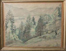 Sieck, Rudolf (1877 - 1957), voralpenländische Waldlandschaft, Mischtechnik, re. u. sign.,