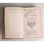 Dictionnaire Historique Portatif des Femmes Celebres, Band 1, Paris 1769, Ledereinband,