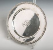 Flache runde Schale aus 925 Sterling Silber (Unterbodenpunzierung Tiffany u. Co, 3250