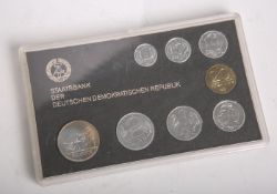 DDR-Kursmünzsatz (1985), 1 Pfennig bis 5 Mark (8,86 Mark), Münzprägestätte: A, in
