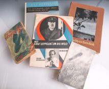 Konvolut von 5 Bücher, bestehend aus: 1x "Die Zeppelin-Fahrt. Im Luftschiff nach Amerika