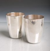 Zwei identische Becher aus 925 Sterling Silber (Halbmond und Krone/Deutschland,